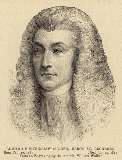 Edward Burtenshaw Sugden, Baron St Leonards by English School